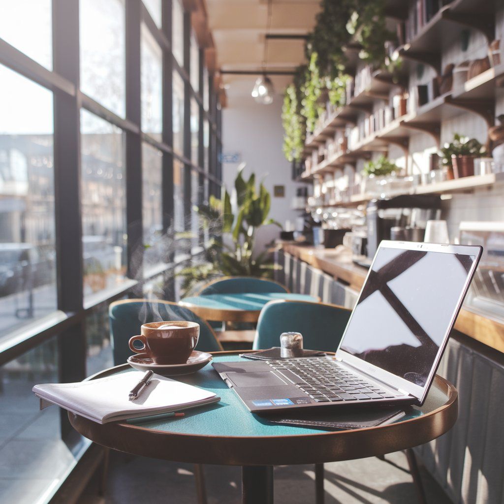 Coffee Shop Workspace