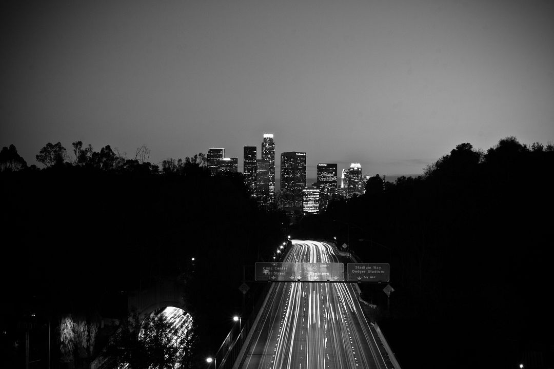 110 freeway south to dtla crica 2015