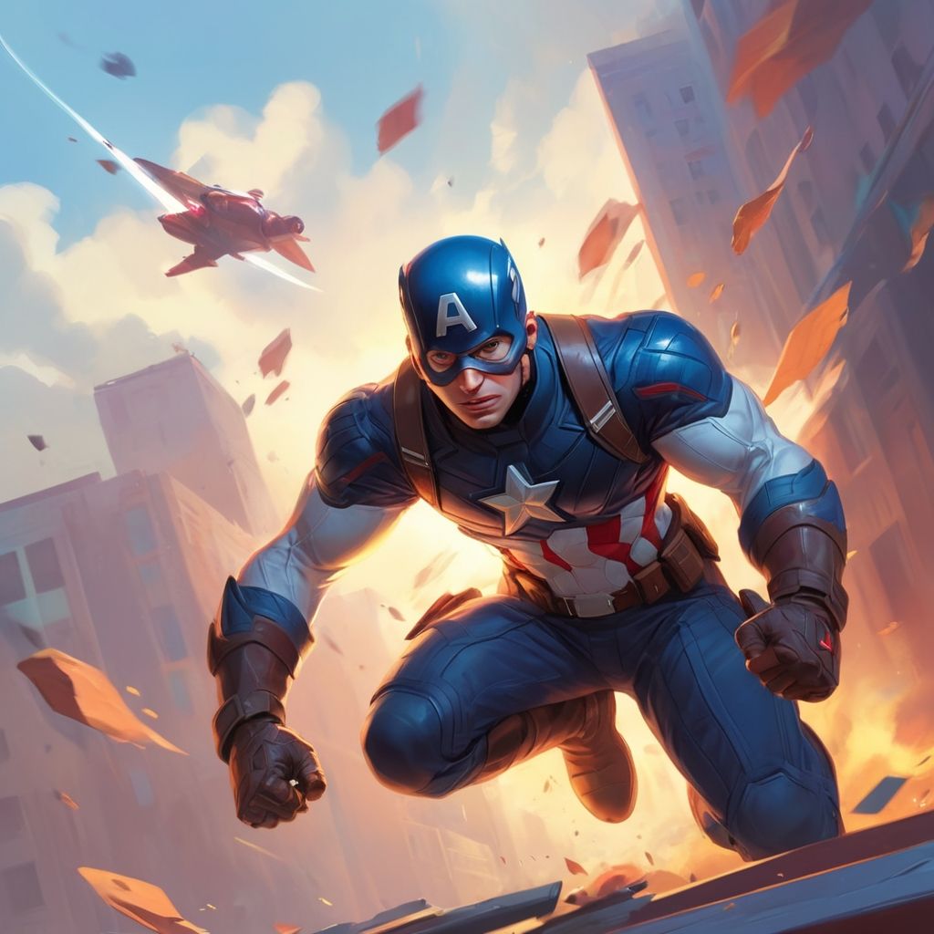 captain america fall down from the sky