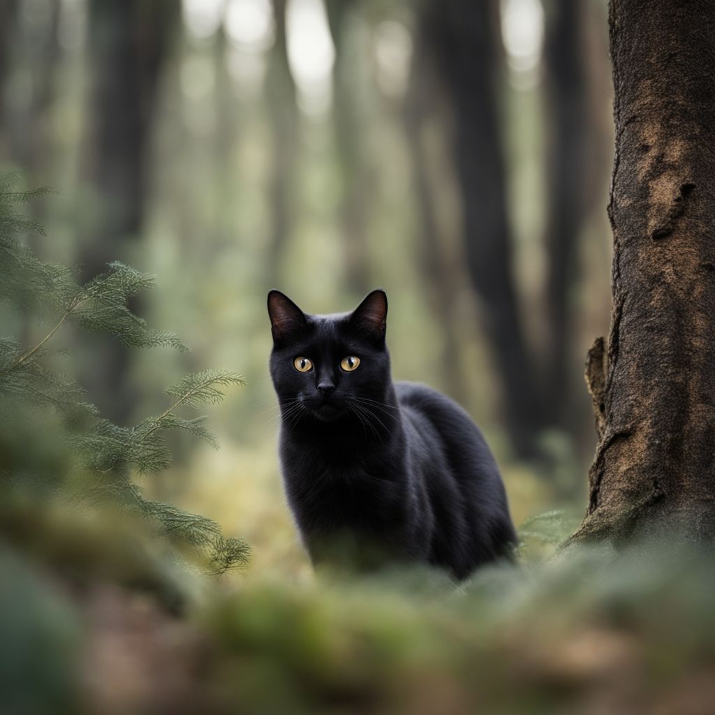 A black cat