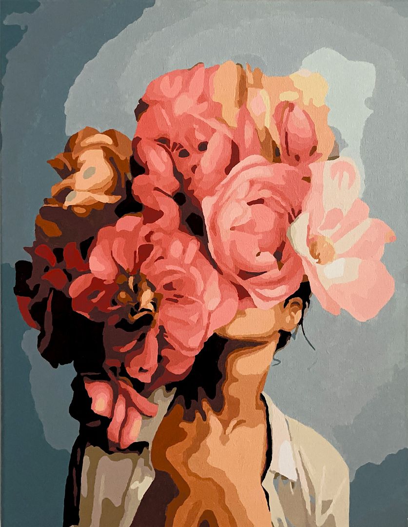 A women of flowers