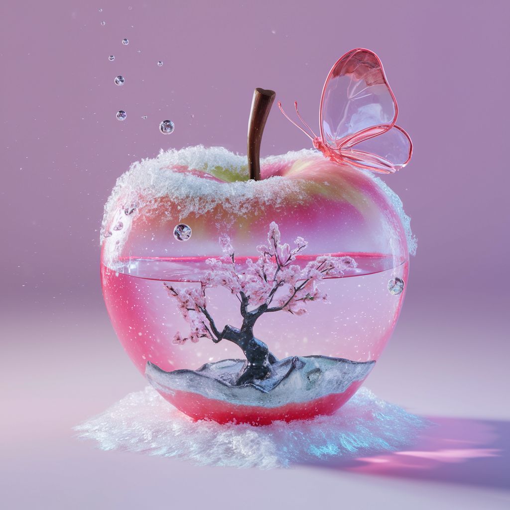 Pink apple