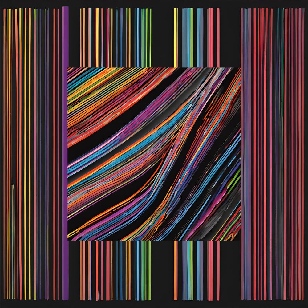 colorful stripes on a black background 2