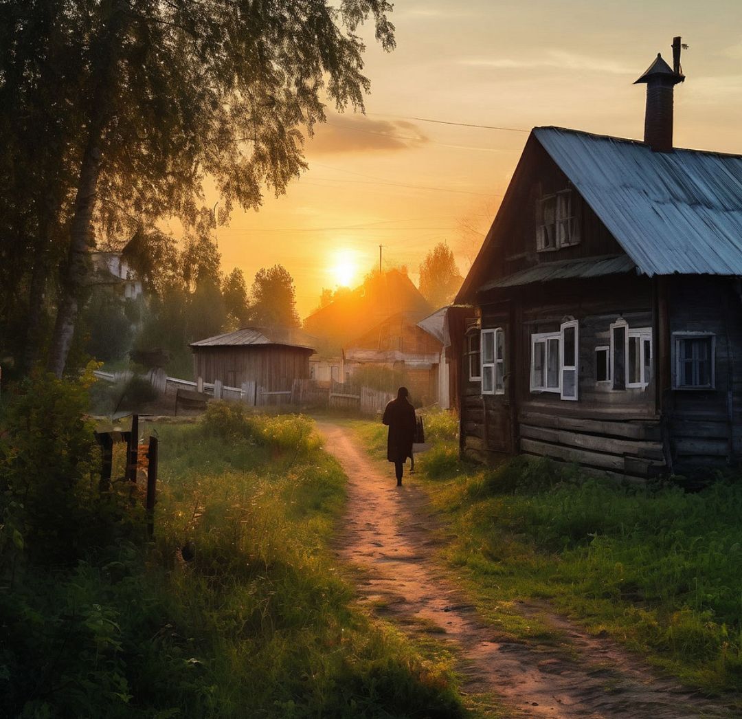 Early village morning