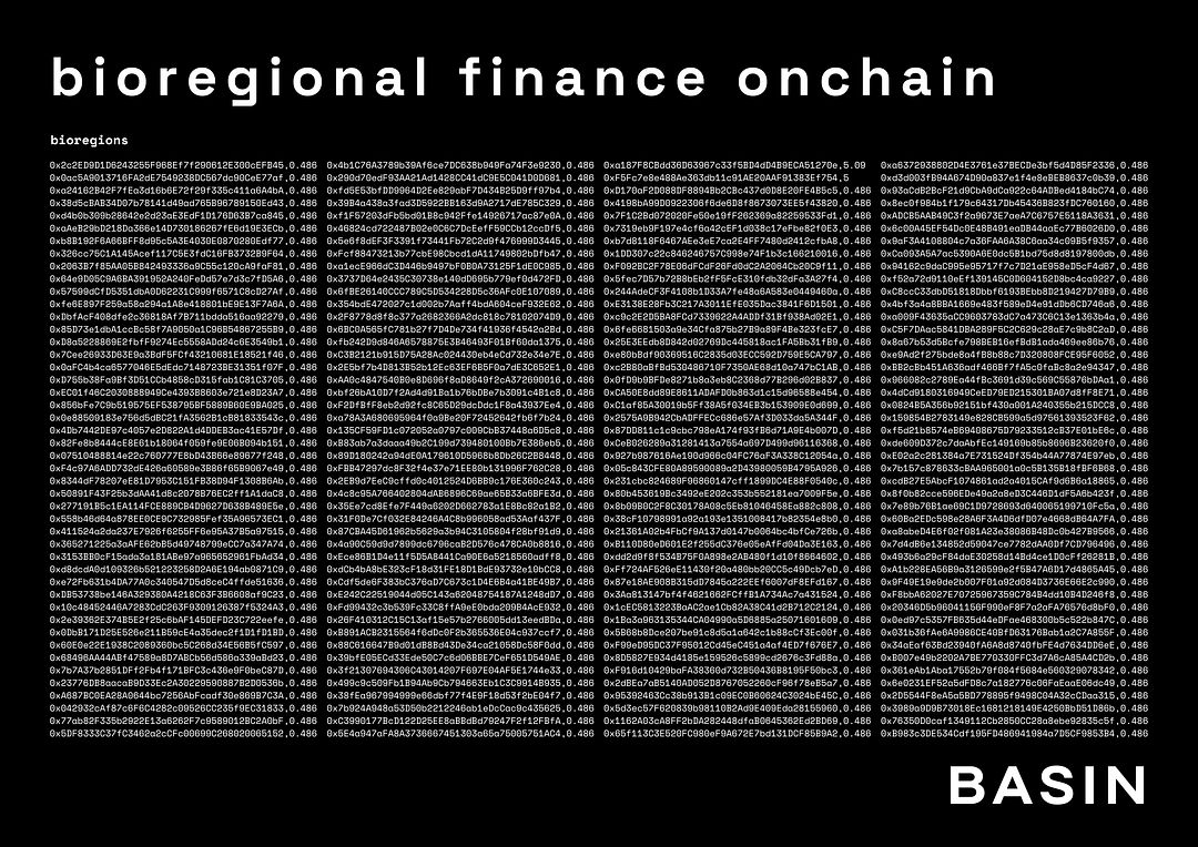 bioregional finance onchain