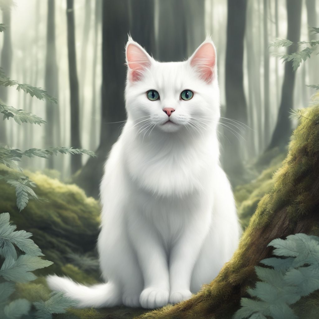 A white cat