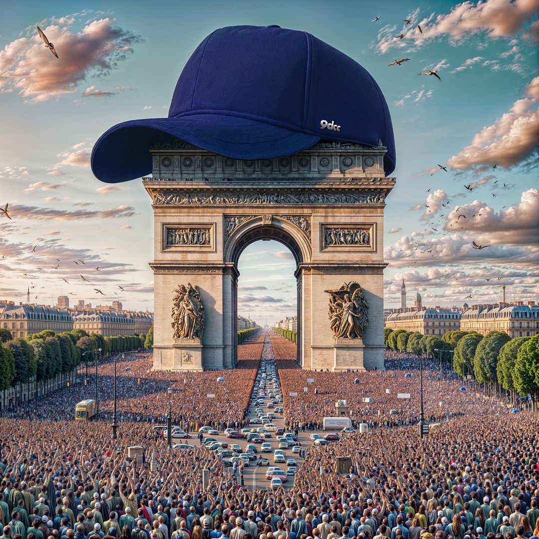 Arc de Triopmhe wif hat