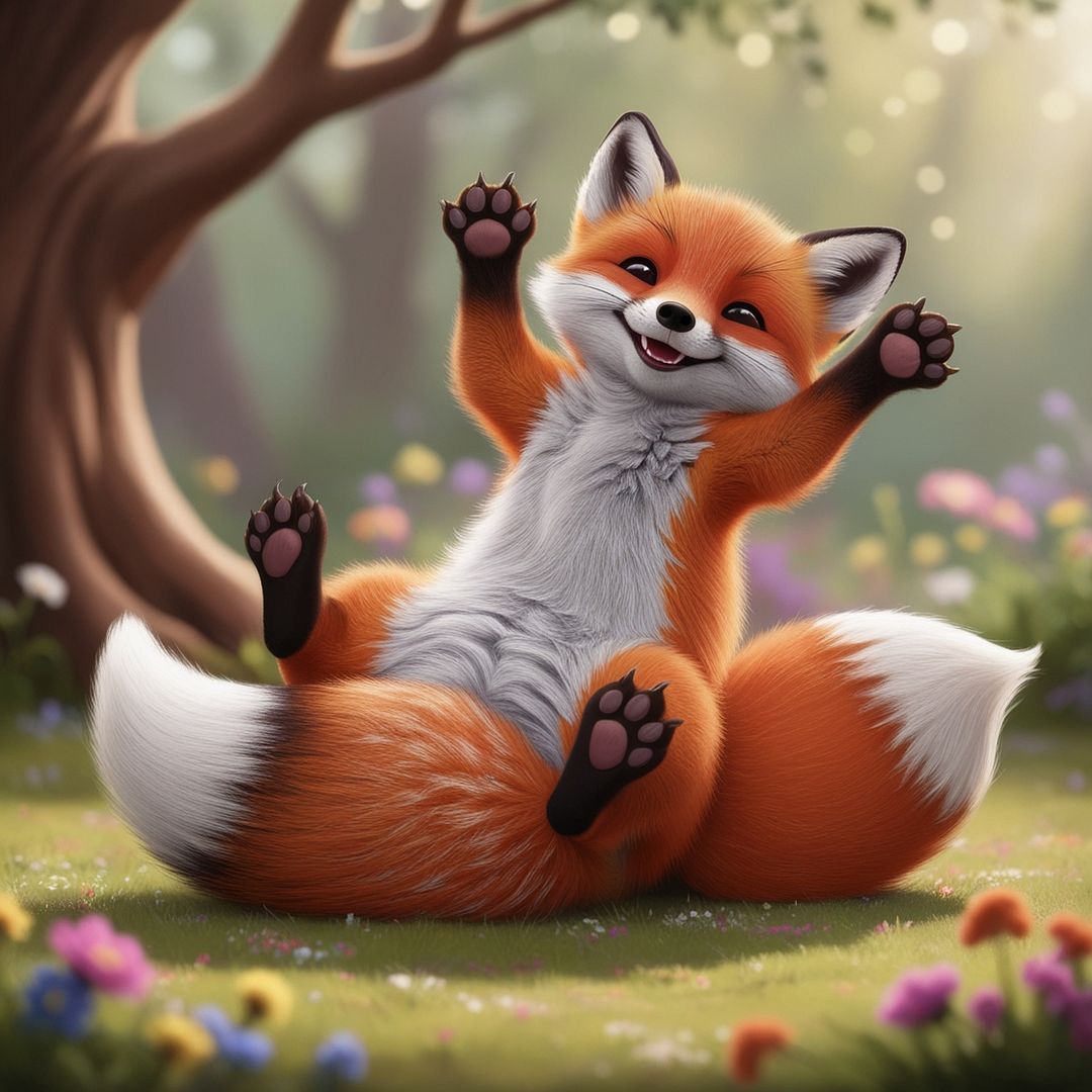 fox in a whimsical setting