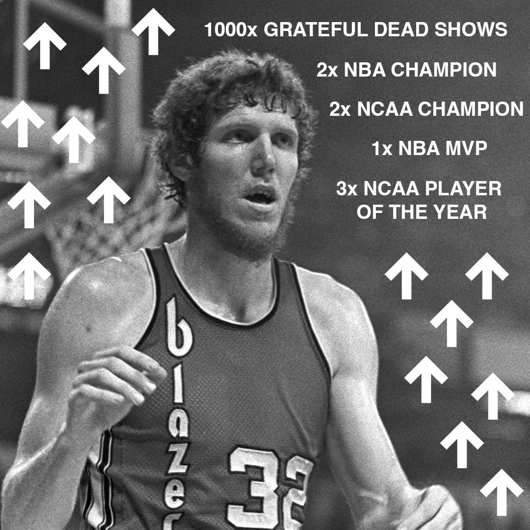 BILL WALTON LIVED HIGHER