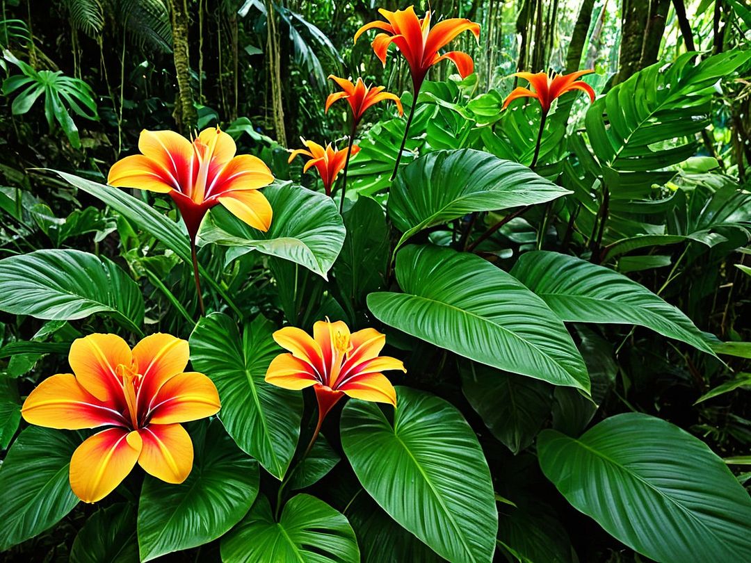 magic flowers on the jungle