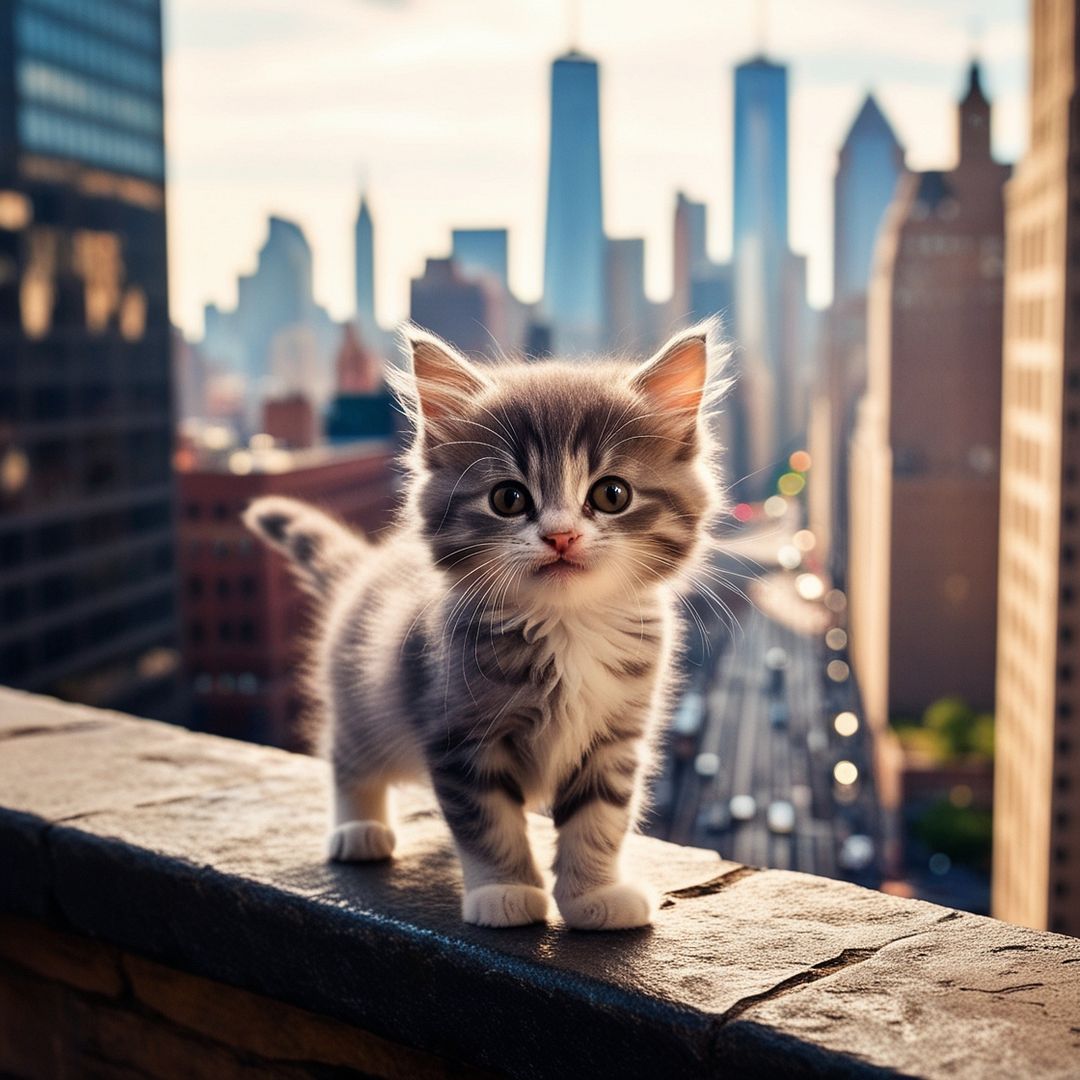 gray and white kitten