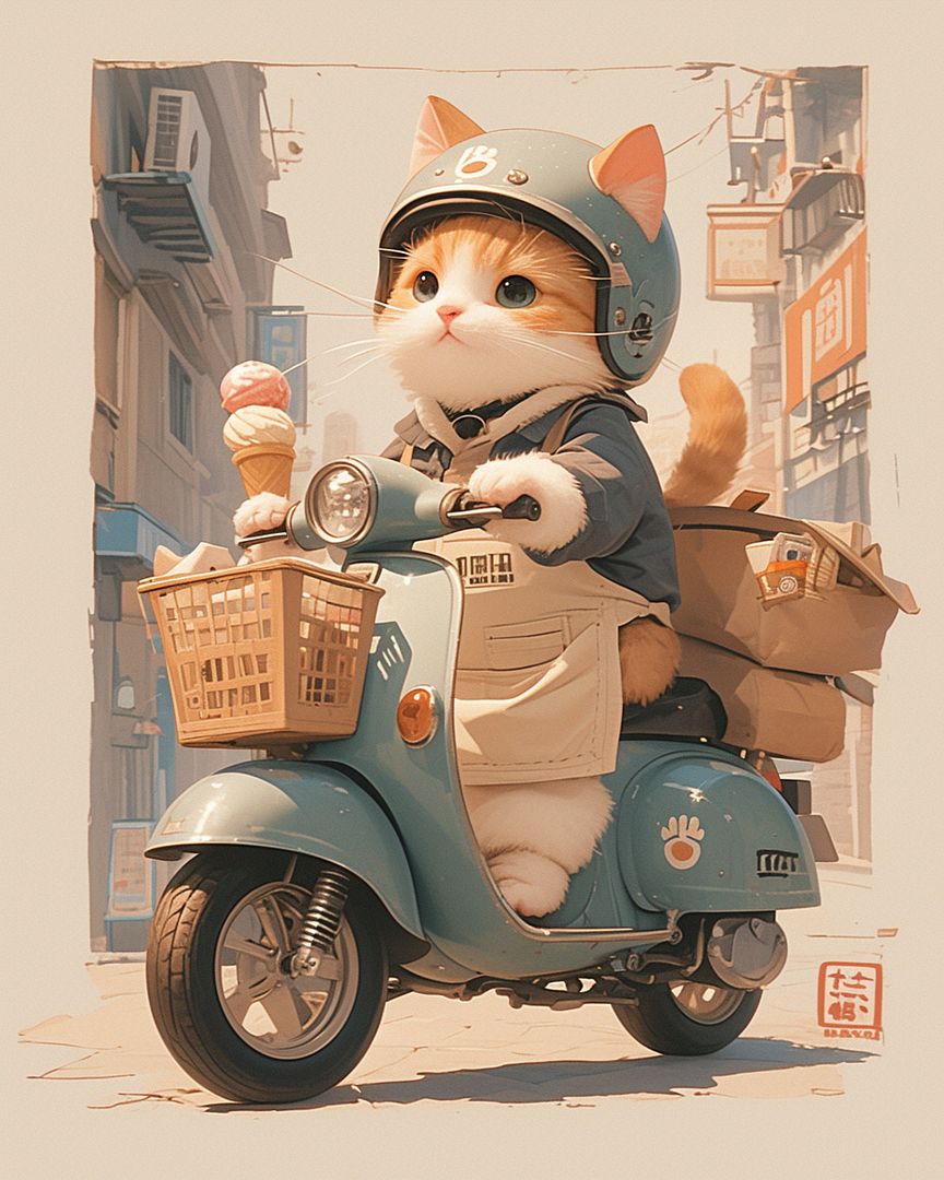 a delivery cat