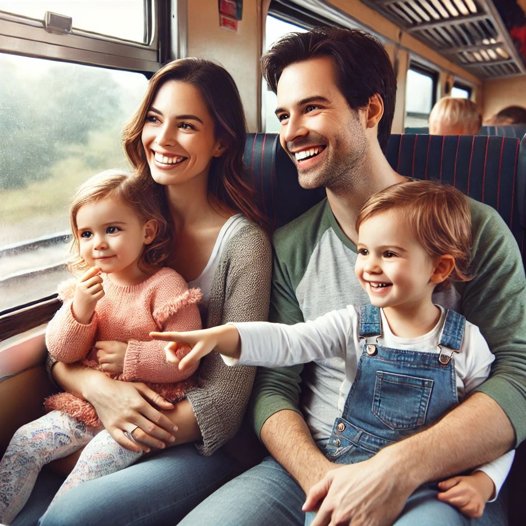 Svetlykh Family on a Train Journey