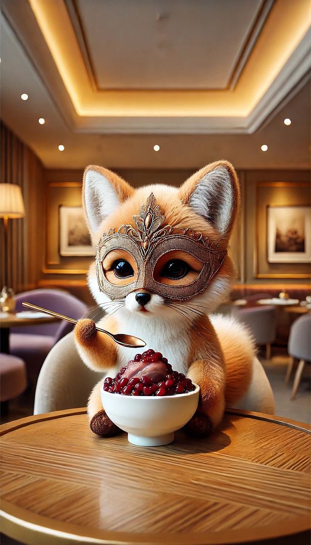 the fox likes a red bean bingsu