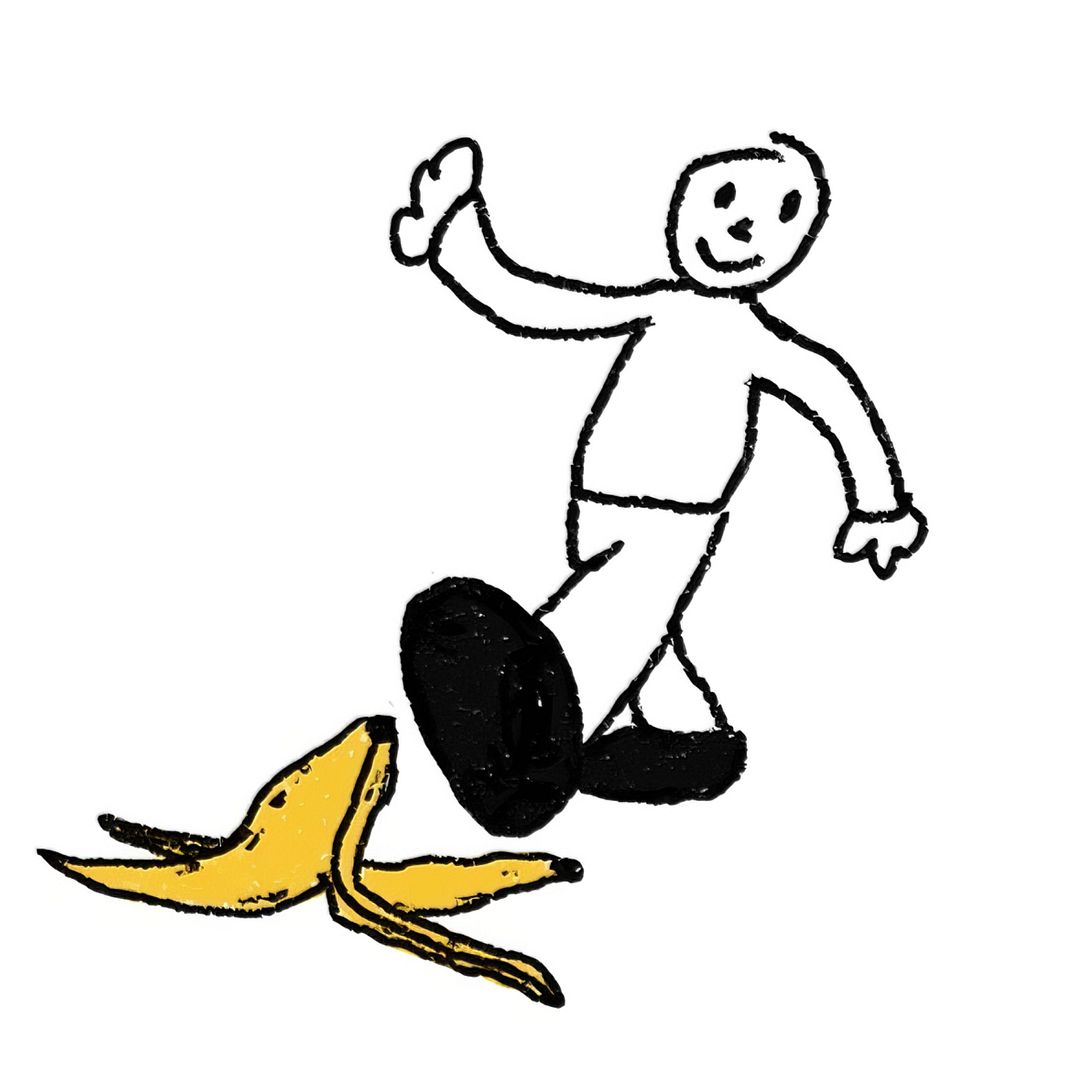 Step on the banana