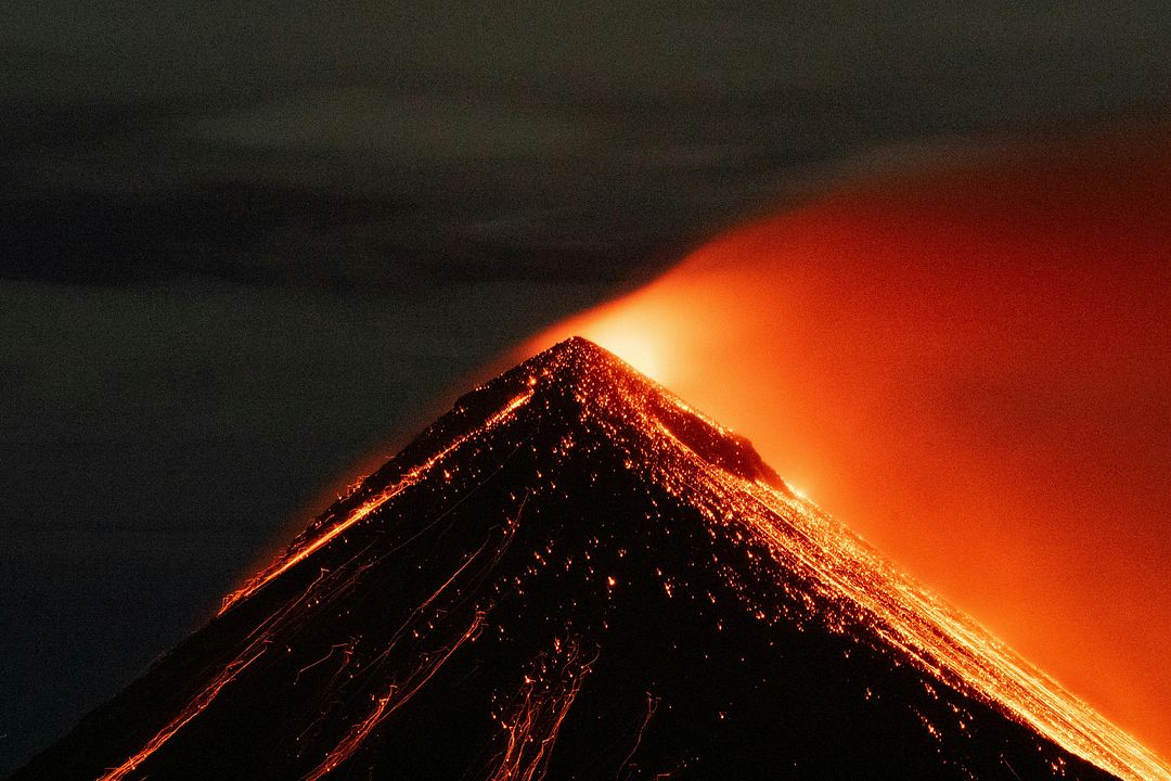 fiery volcano