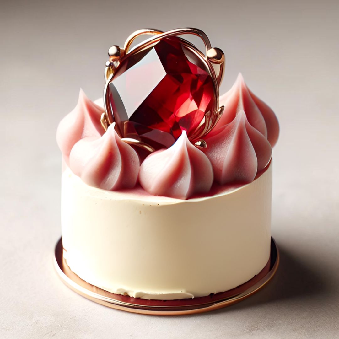 Sweets with garnet, January's birth flower