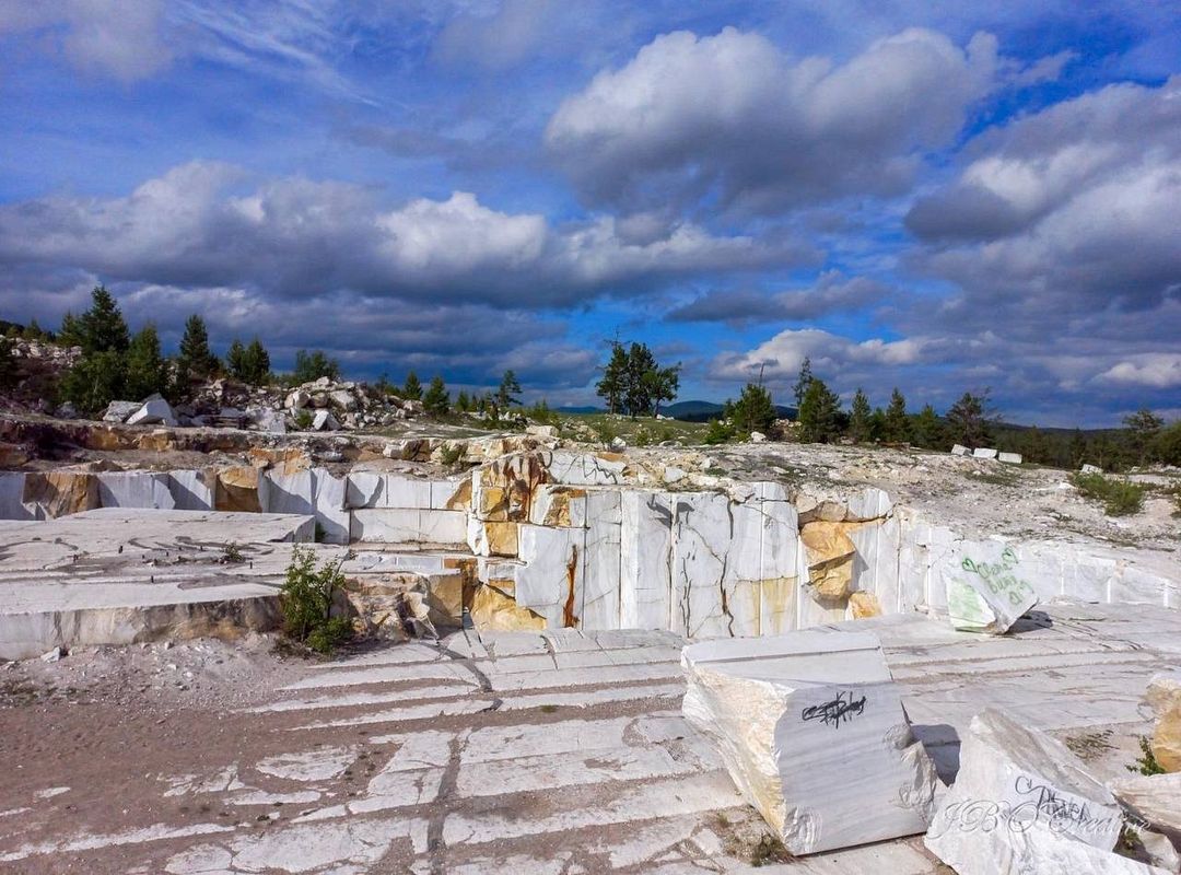 marble quarry near the village of Buguldeika on Lake Baikal