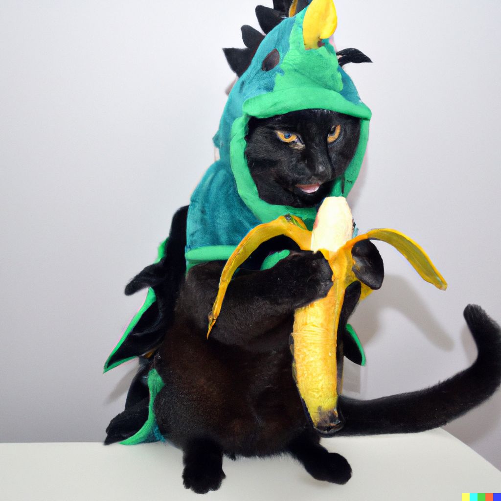 cat banana