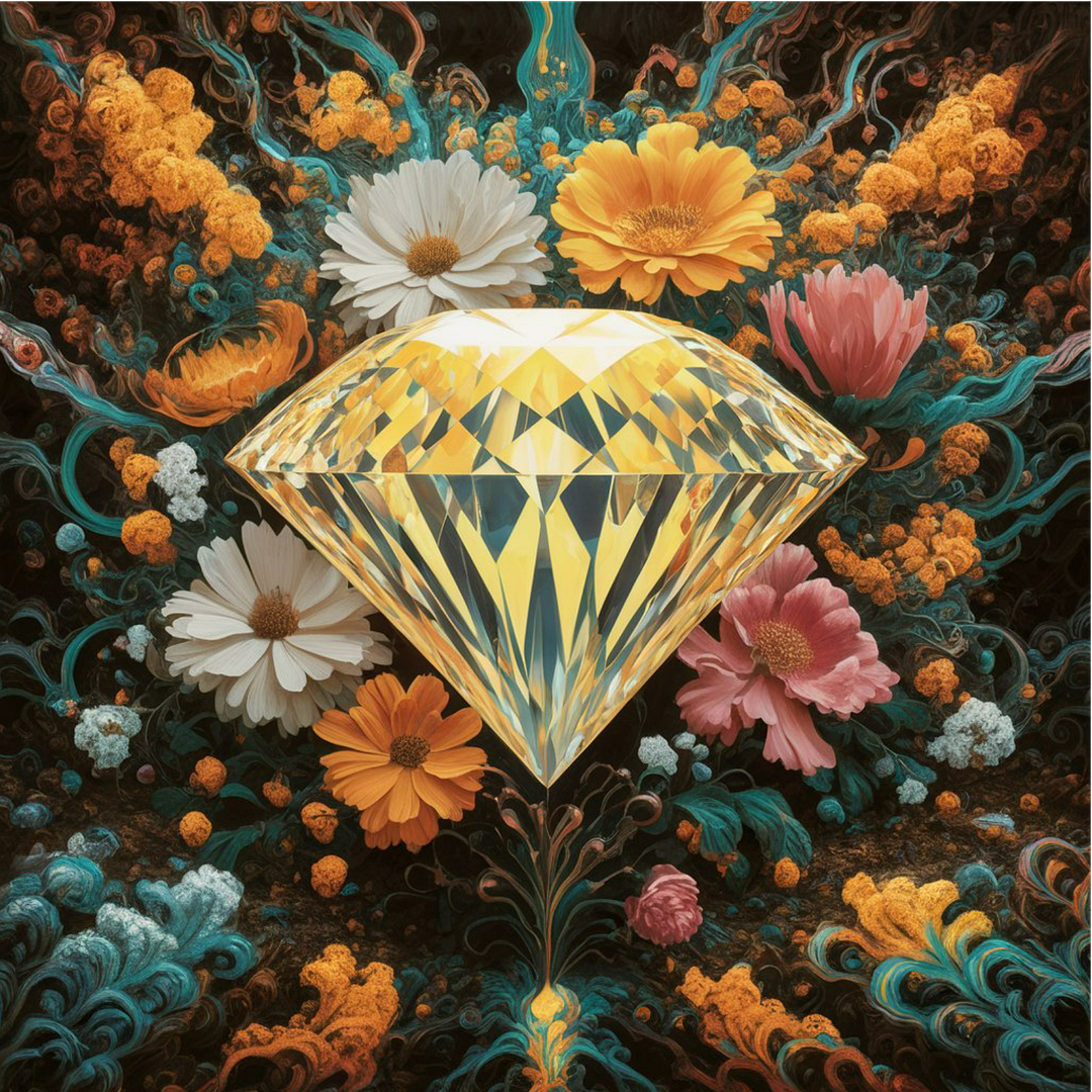 The diamond in flowers