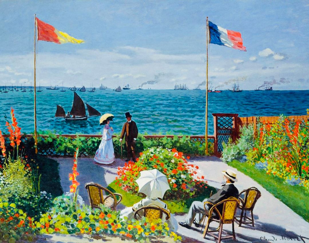 Claude Monet - Garden at Sainte-Adresse (1867)