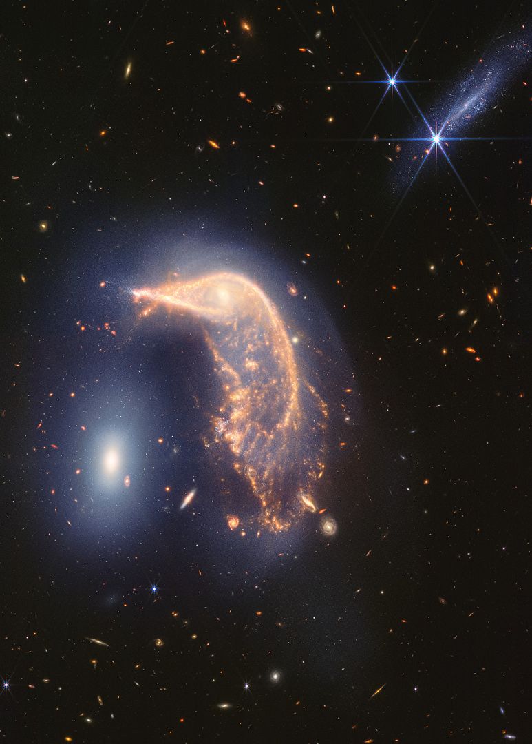 Interacting Galaxies Arp 142 (NIRCam and MIRI Image)