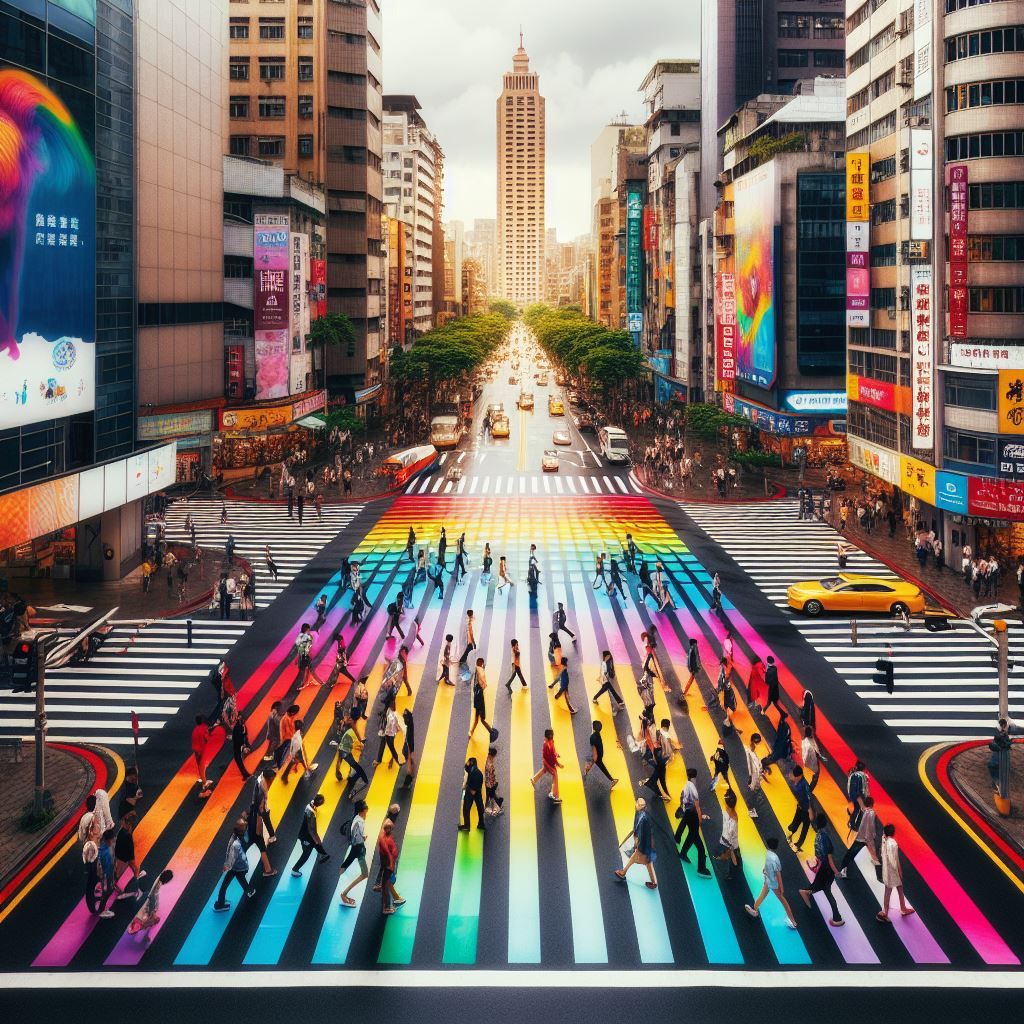 Rainbow crosswalk