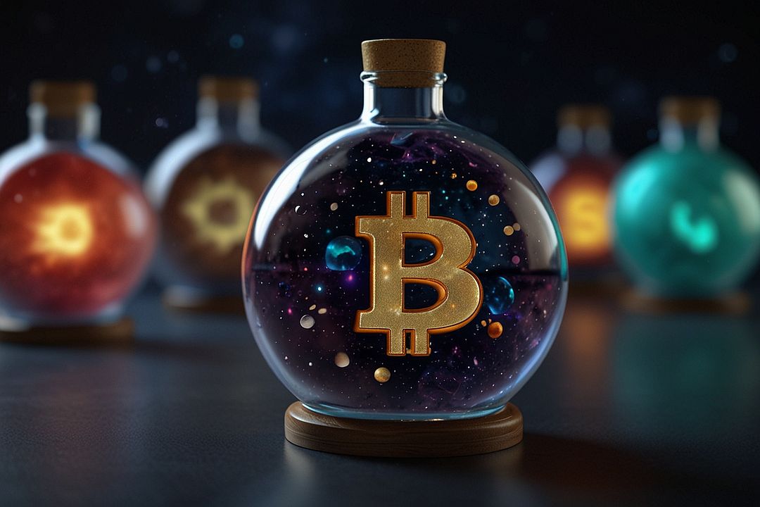 BTC Galaxy in bottle