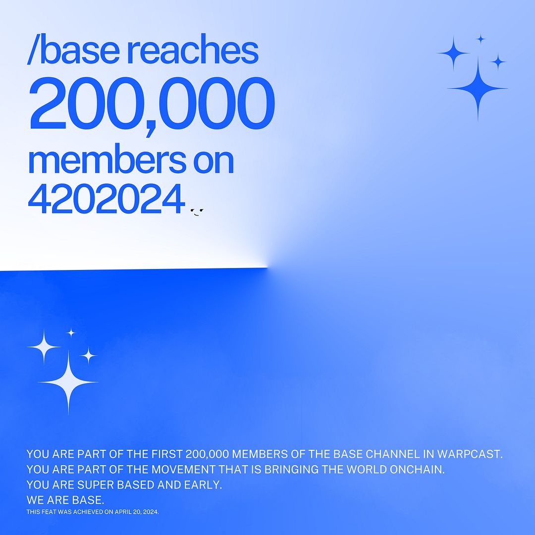 Base Reaches 200,000.