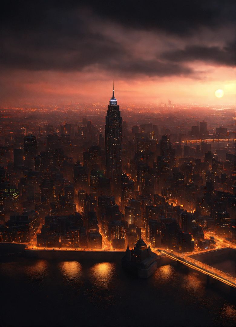 Gotham City skyline