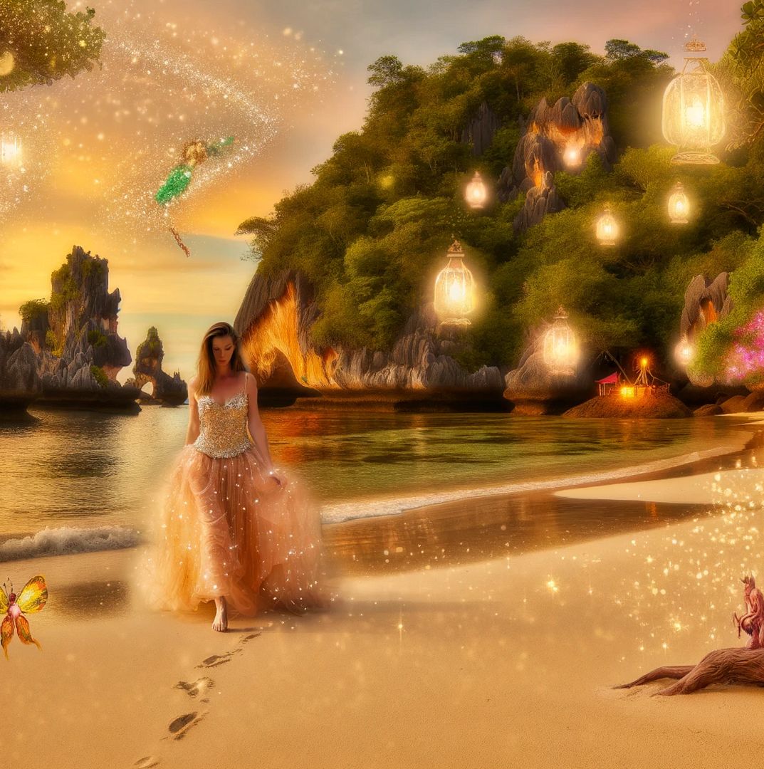 Imagine walking at a fairytail beach