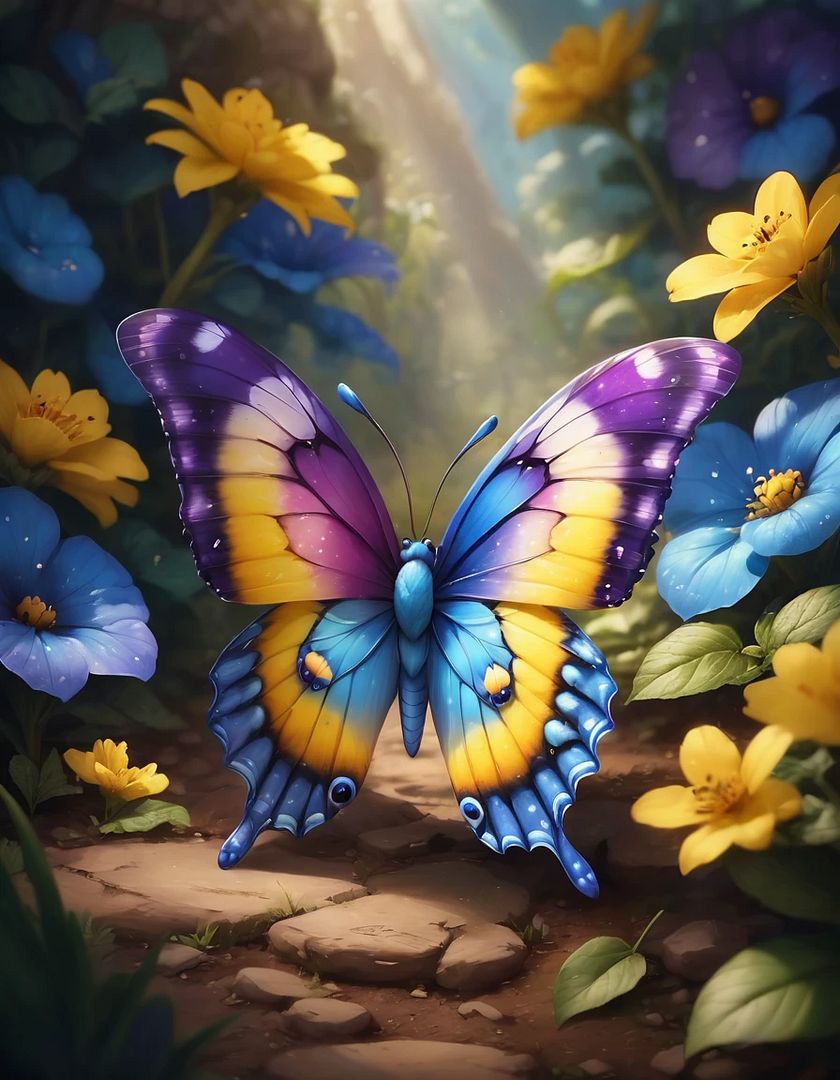 Pretty color butterflies