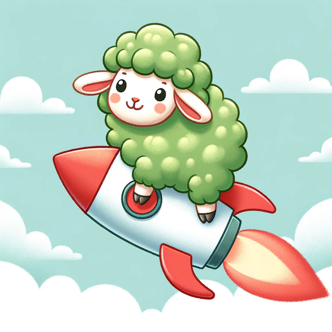 GreenSheep to the moon