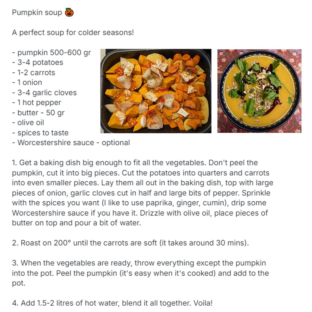 Pumpkin soup 🎃