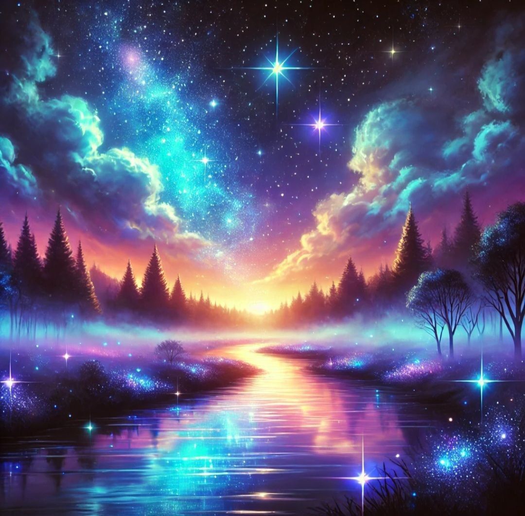 In the heart of endless nights, the light of our dreams finds its way to the morning ✨🌌 A world full of magic, where time fades, and wonder flows freely 🌠