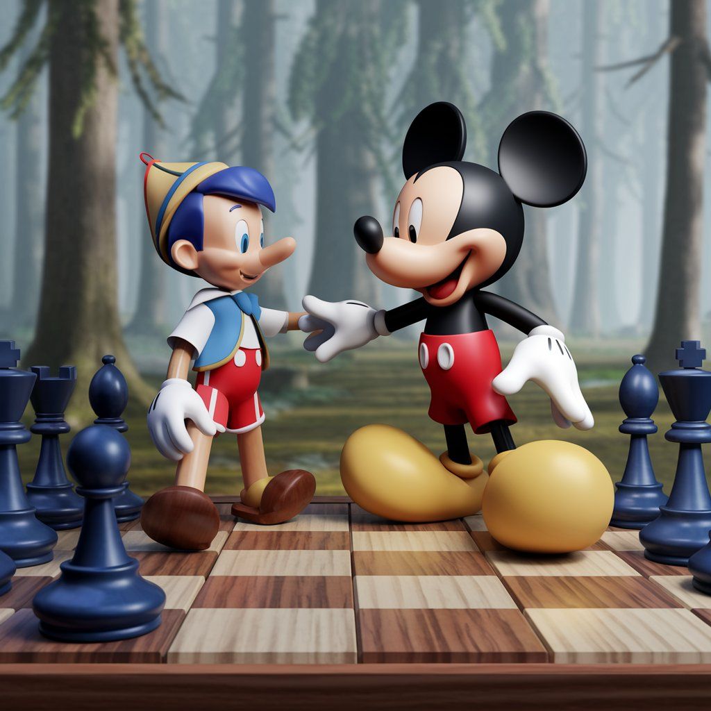 pinocchio and mickey mouse)