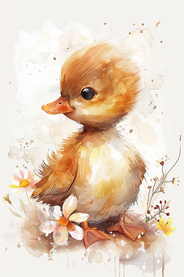 A_little_duckling_with_flower