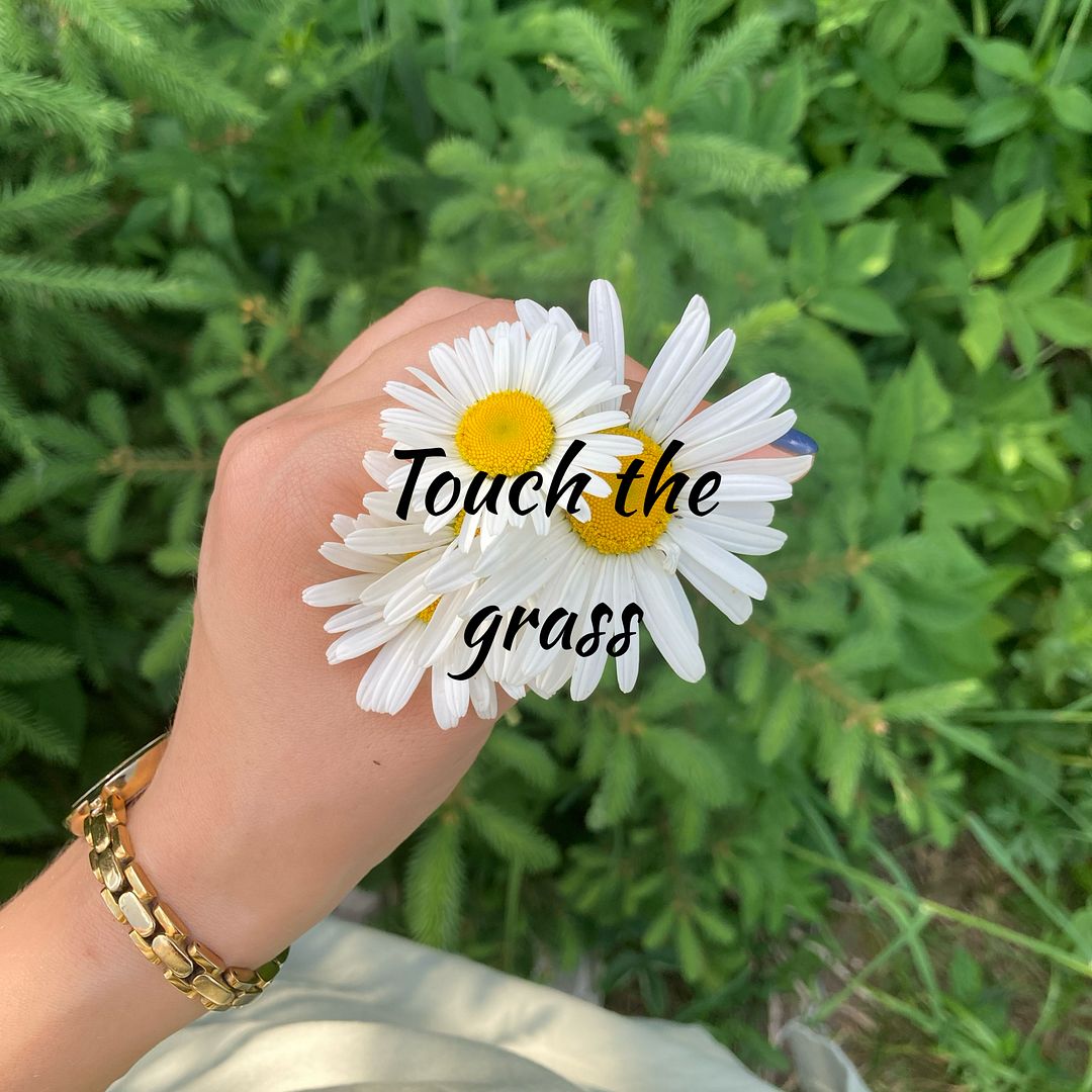 Touching the grass