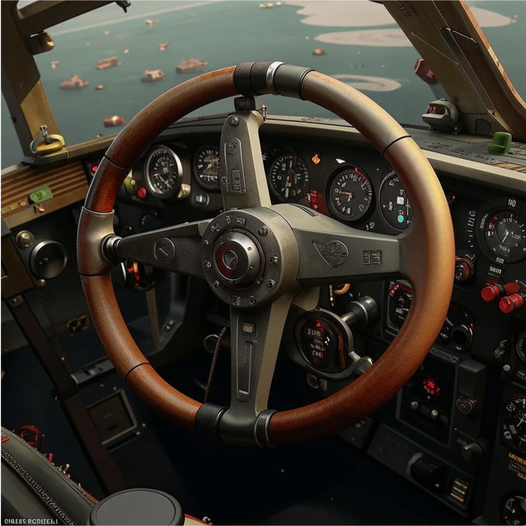 airplane steering wheel