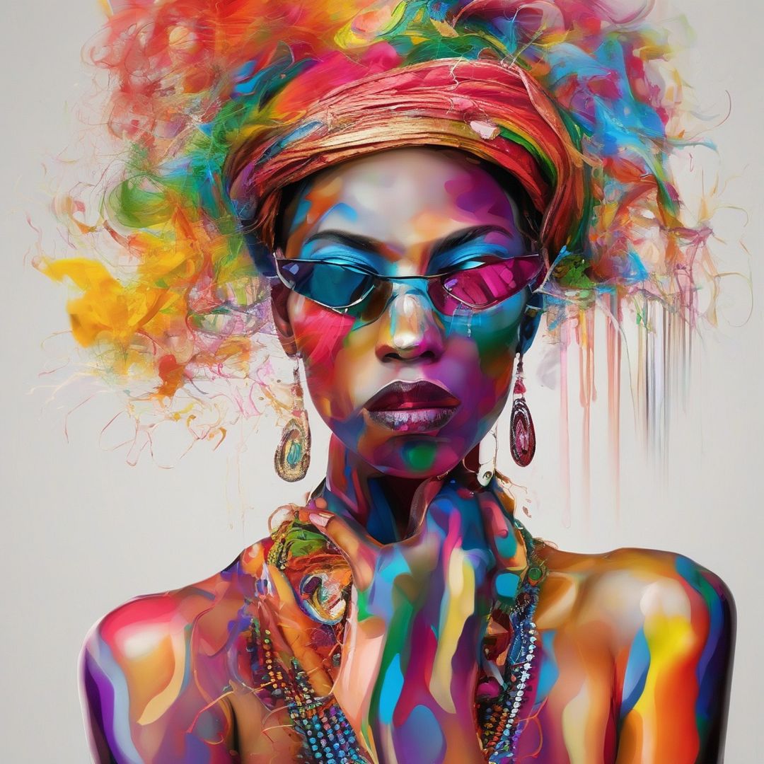 Colourful woman