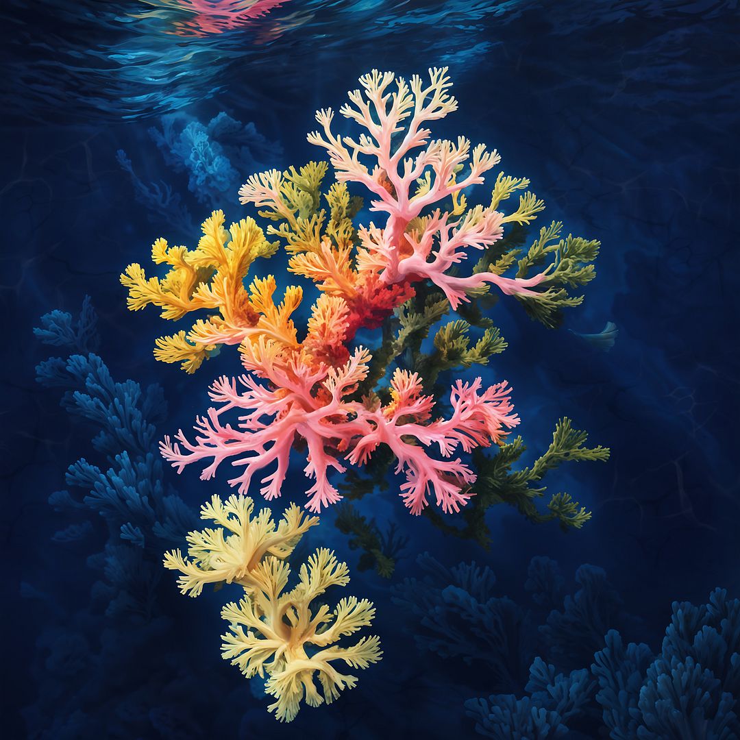 Vibrant chaos of a coral reef