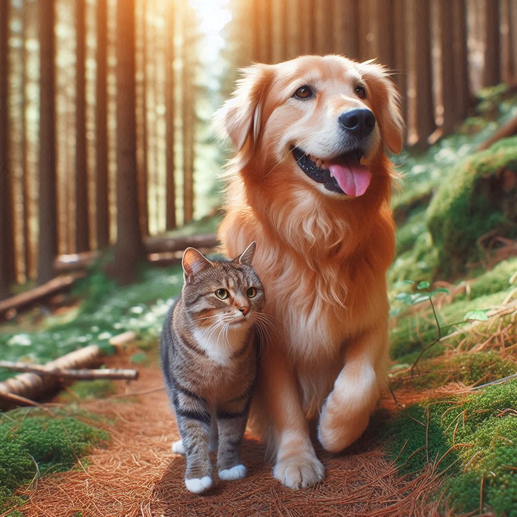 Dog and cat are best friends