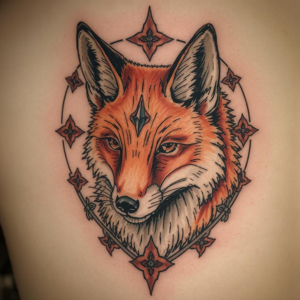 Tattoo of a fox