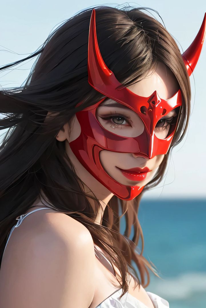 red mask