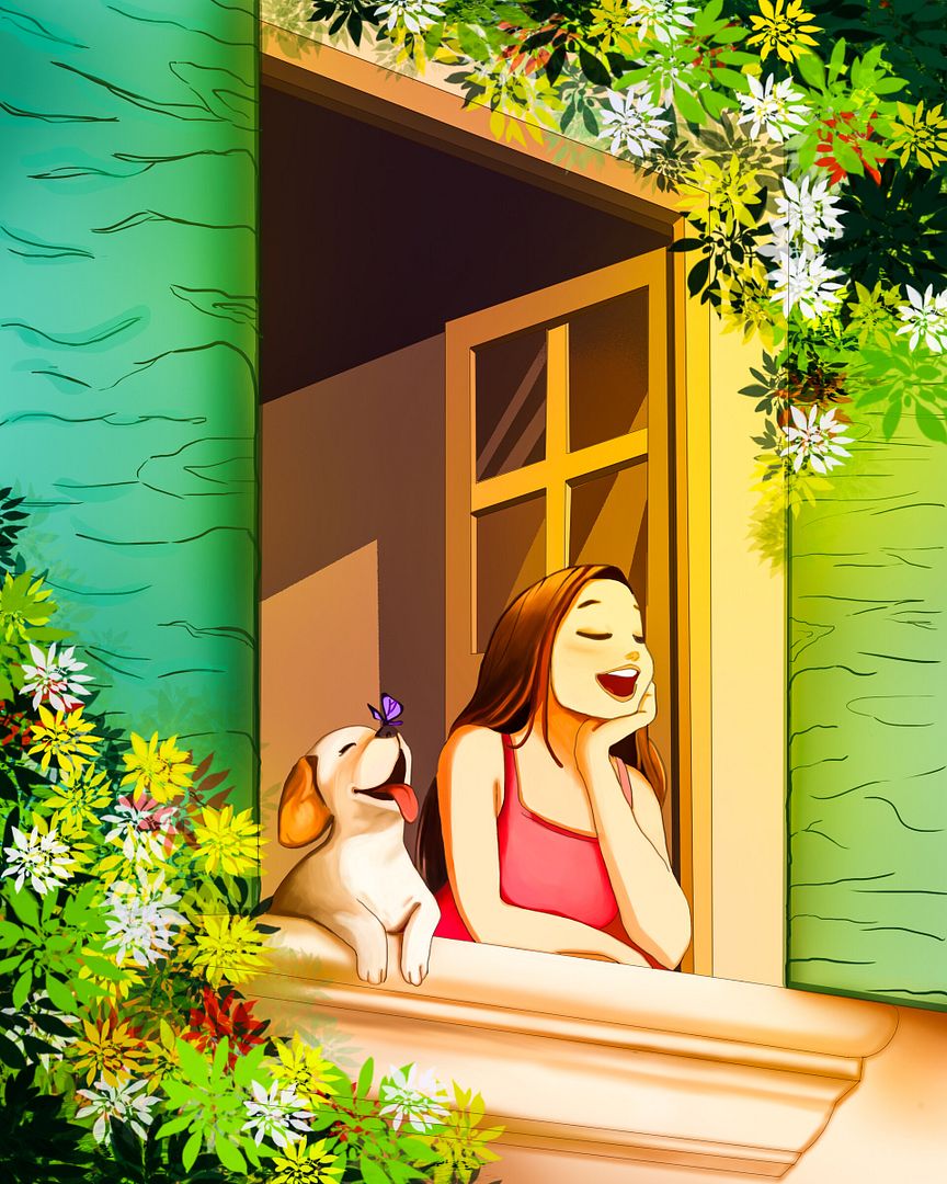 divya-mishra-girl-with-dog-digital-painting-filter-2