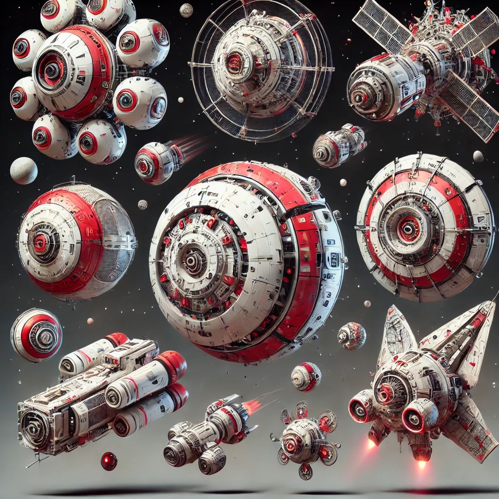 Orbiting Echoes: A Futuristic Armada