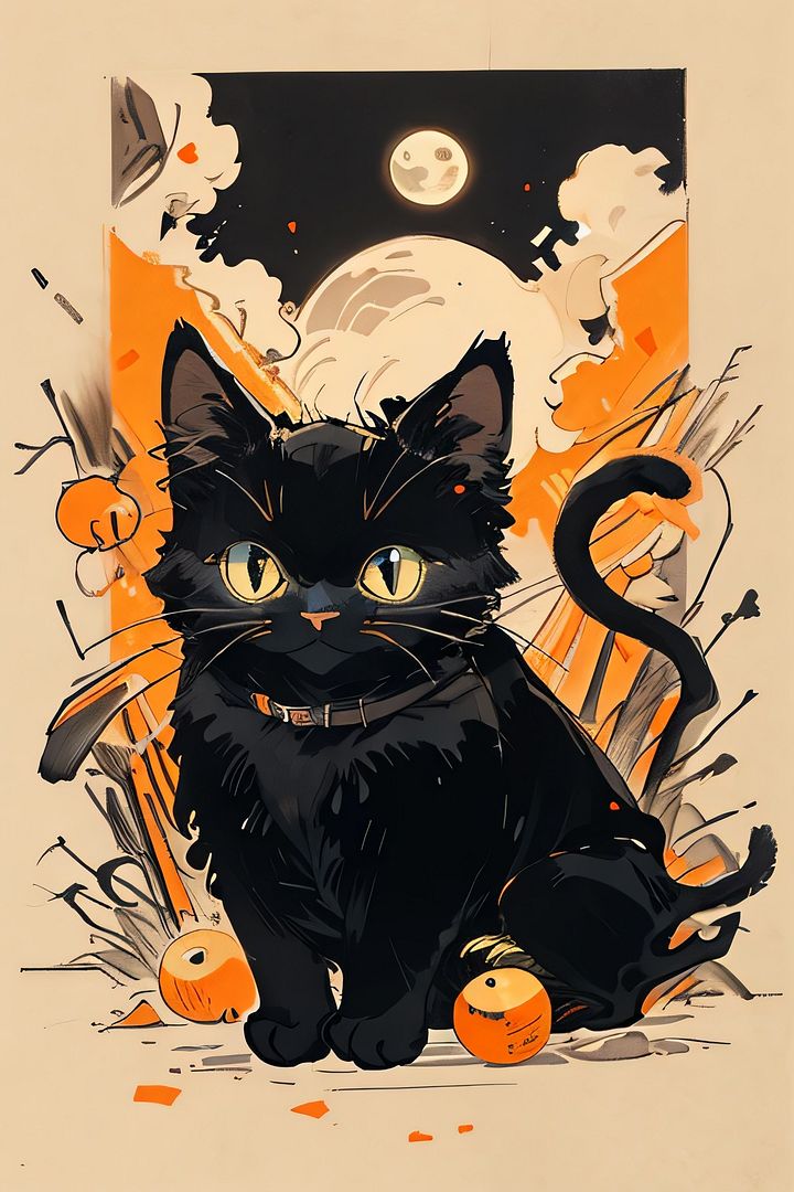 Orange black cat