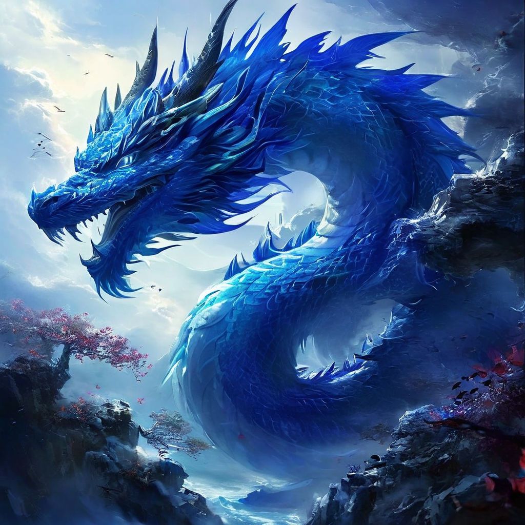 guardian of the east, blue-dragon