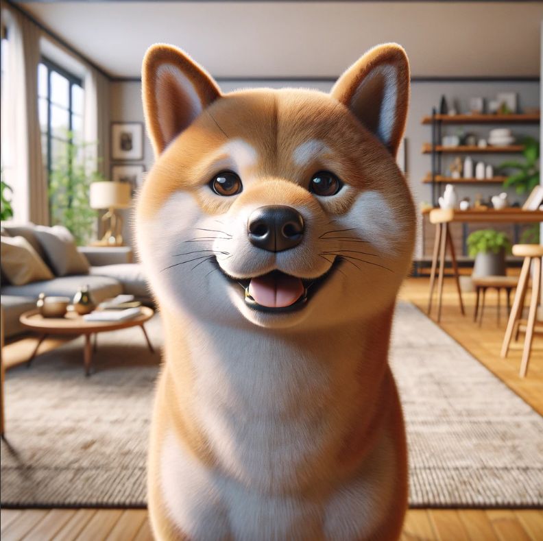 wacky shiba dog