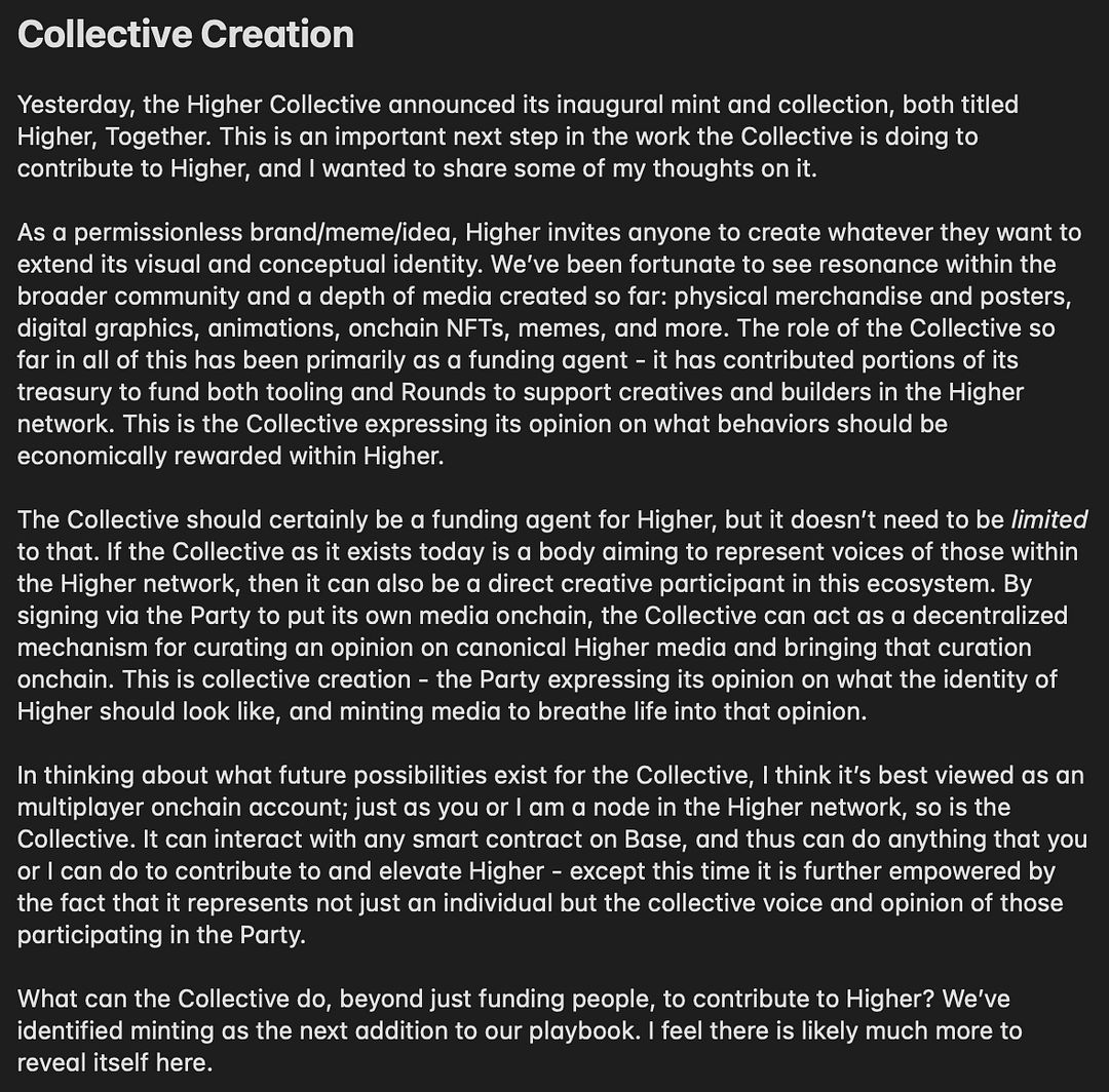 Collective Creation